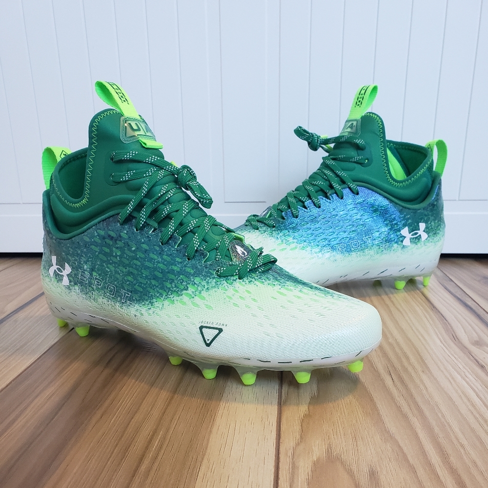 Under Armour UA  Spotlight Lux MC 2.0 Classic Green Football cleats Men's 12.5